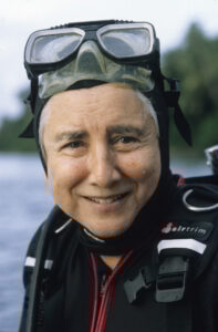Eugenie Clark in Dive Gear